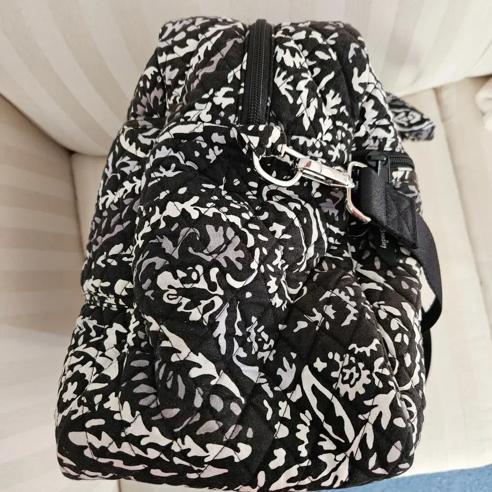 Vera Bradley Medium Traveler Duffle Bag in Paisley Noir - Picture 4 of 13